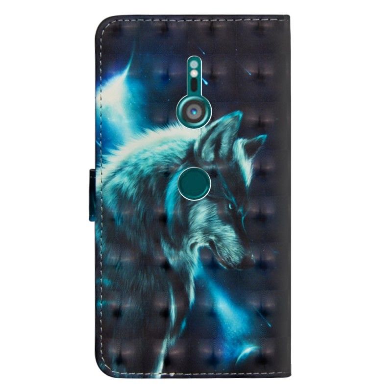Lederhüllen Sony Xperia XZ3 Handyhülle Majestätischer Wolf