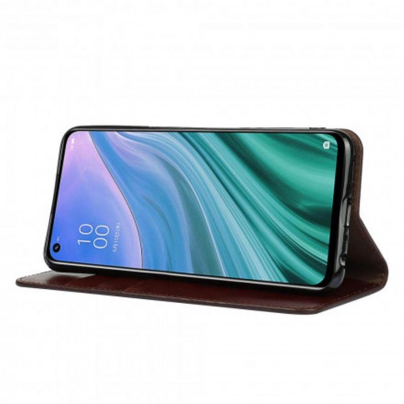 Flip Case Oppo A54 5g / A74 5g Echtes Leder