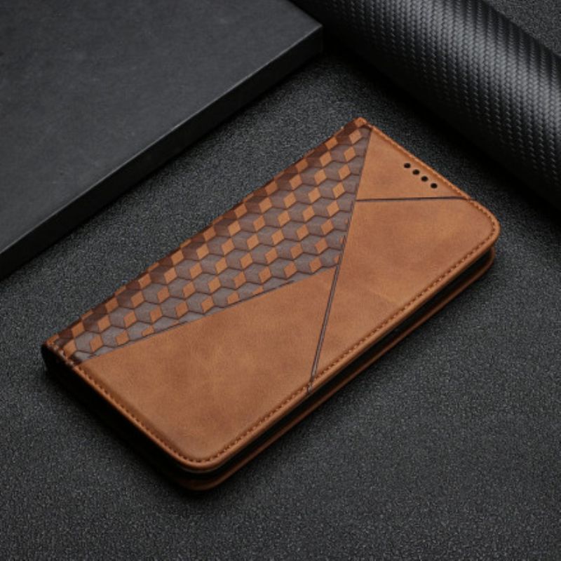 Flip Case Oppo A54 5g / A74 5g Handyhülle Hautnaher Kubischer Stil