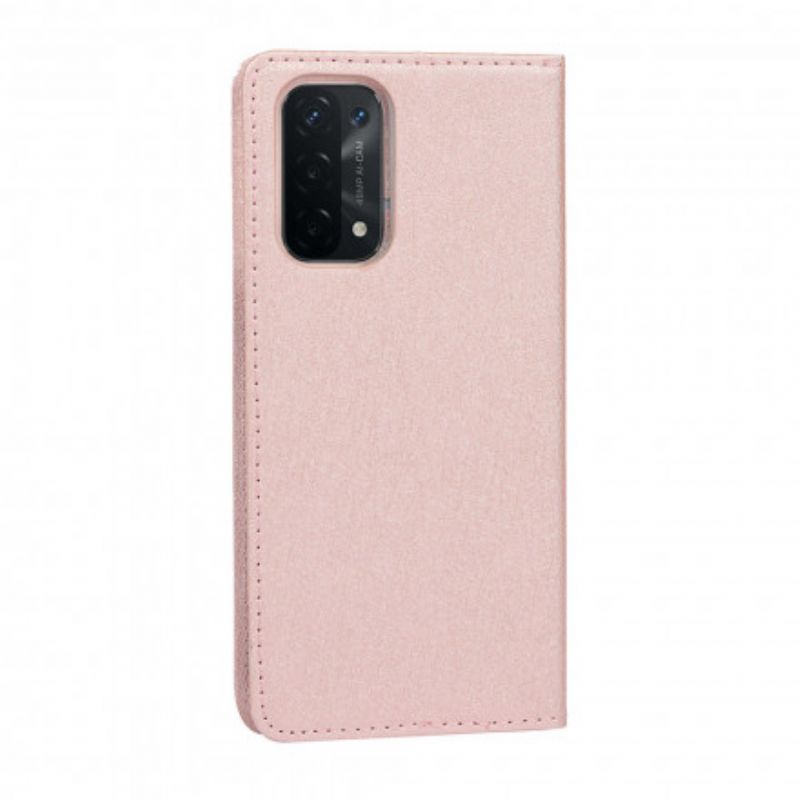 Flip Case Oppo A54 5g / A74 5g Stil Aus Weichem Leder Mit Riemen