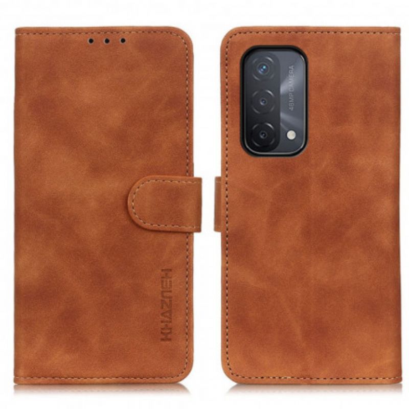 Lederhüllen Oppo A54 5g / A74 5g Khazneh Vintage Mattleder-effekt