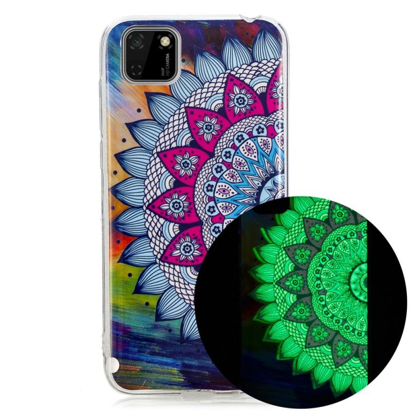 Hülle Huawei Y5p Fluoreszierendes Farbiges Mandala