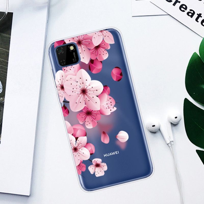 Hülle Huawei Y5p Handyhülle Premium Blumen