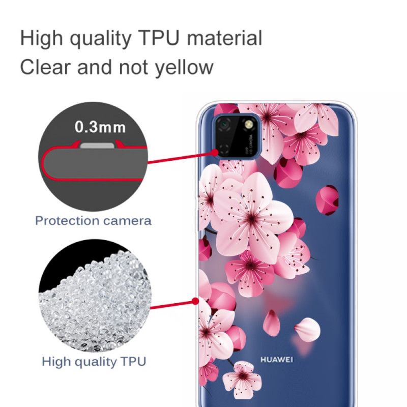 Hülle Huawei Y5p Handyhülle Premium Blumen