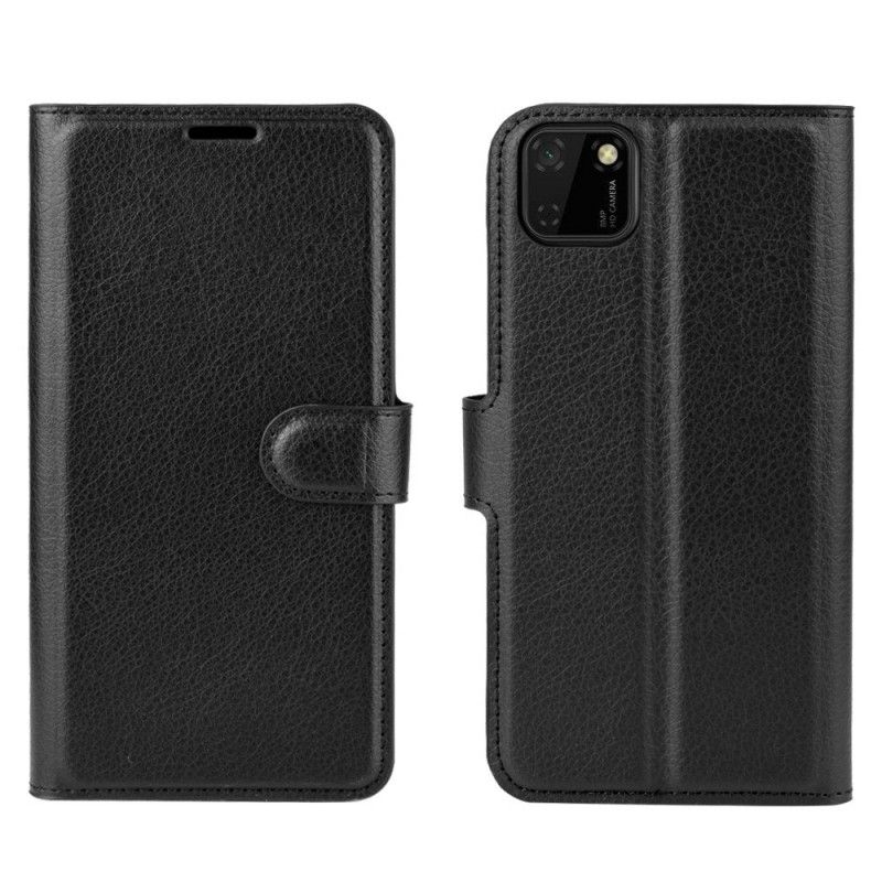Lederhüllen Für Huawei Y5p Schwarz Klassisch
