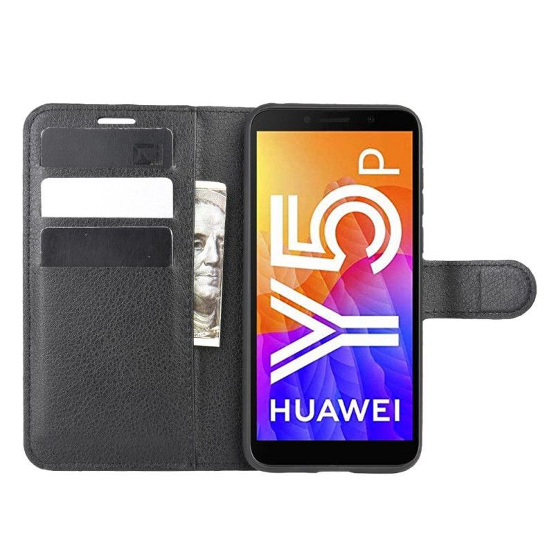 Lederhüllen Für Huawei Y5p Schwarz Klassisch