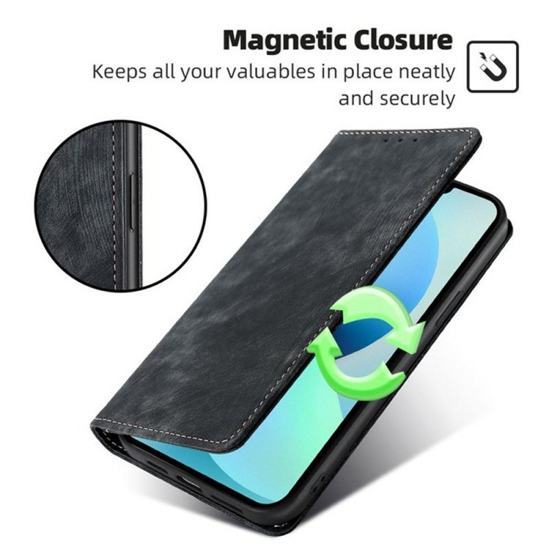 Flip Case Vivo V50 Lite 5g Handyhülle Rfid-schutz Durch Wildlederoptik
