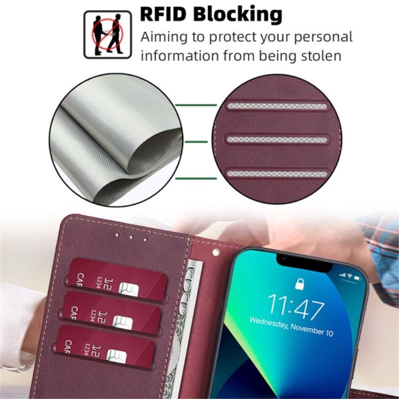 Lederhüllen Vivo V50 Lite 5g Handyhülle Rfid Rfid-schutz Durch Lederoptik