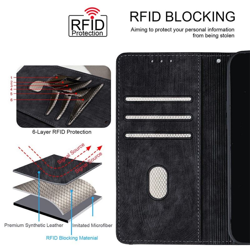 Lederhüllen Vivo V50 Lite 5g Handyhülle Zweifarbiger Rfid-schutz