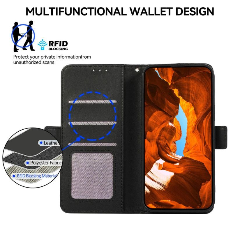Hülle Oneplus Nord 5 Abeel Rfid-geldbörse Aus Leder