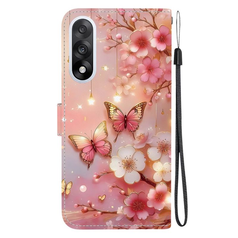 Lederhüllen Für Oneplus Nord 5 Schmetterlinge Und Rosen