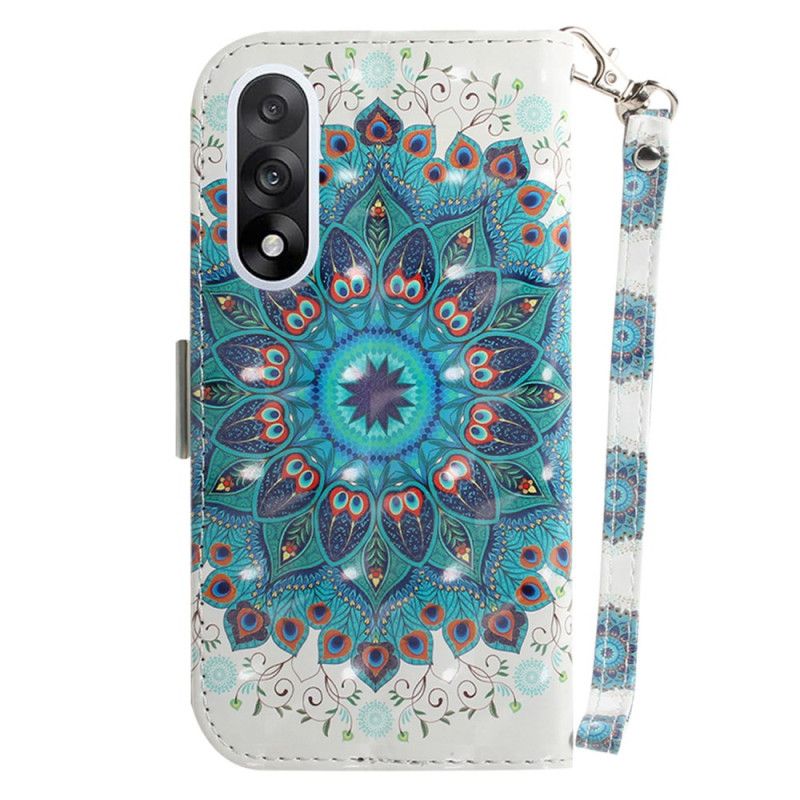Lederhüllen Oneplus Nord 5 Grünes Riemchen-mandala
