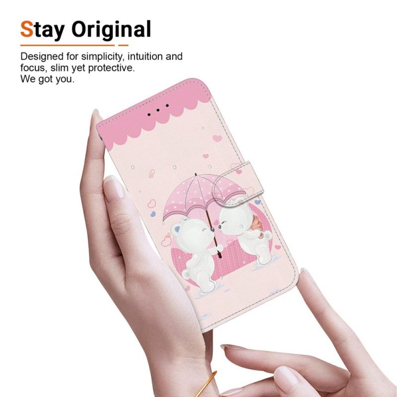 Lederhüllen Oneplus Nord 5 Handyhülle Bärenpaar