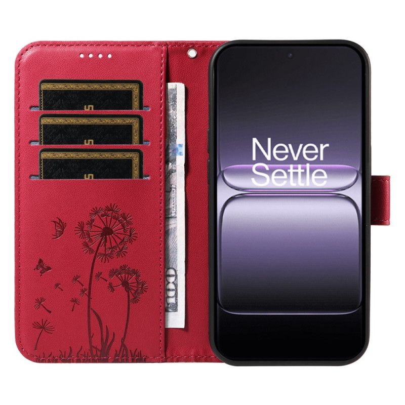 Lederhüllen Oneplus Nord 5 Handyhülle Löwenzahn Mit Riemen