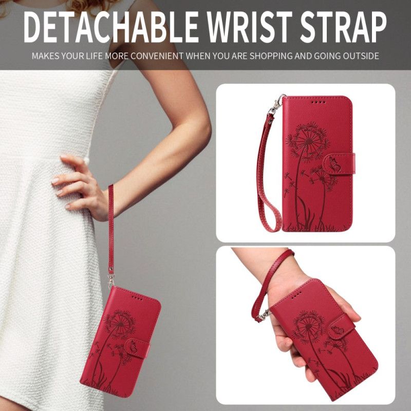 Lederhüllen Oneplus Nord 5 Handyhülle Löwenzahn Mit Riemen