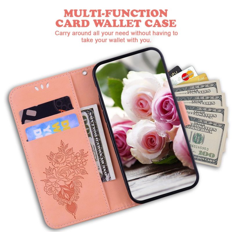 Lederhüllen Oneplus Nord 5 Handyhülle Rosenprint