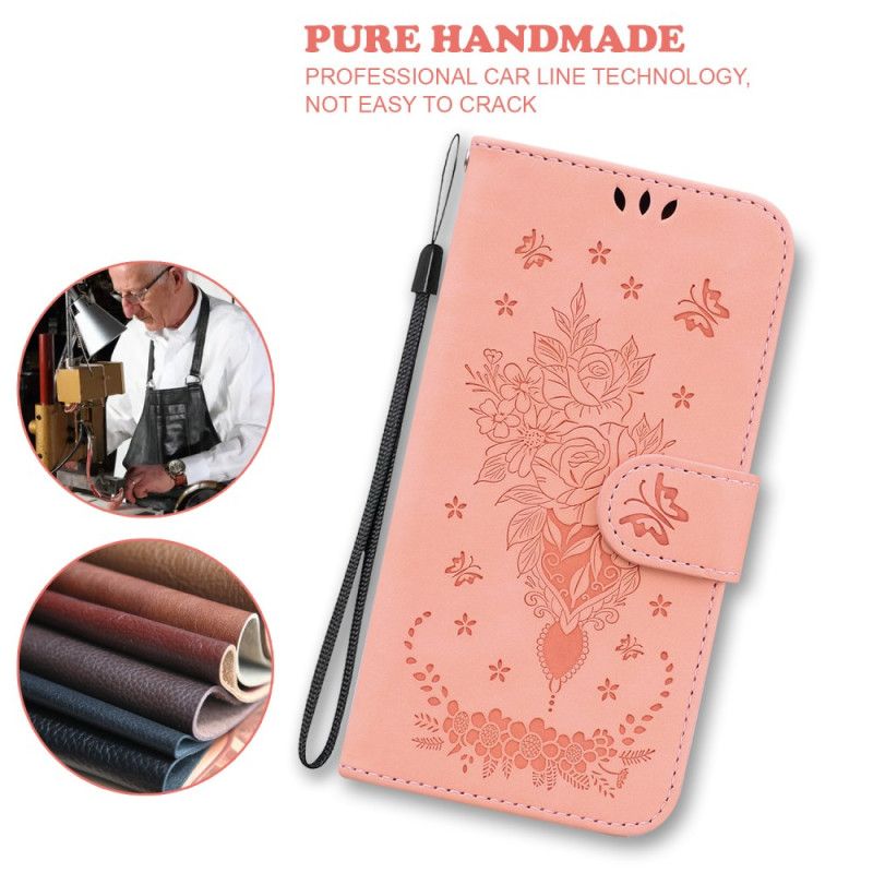 Lederhüllen Oneplus Nord 5 Handyhülle Rosenprint