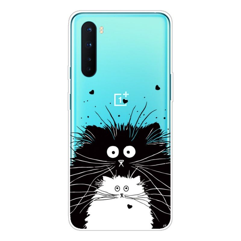 Hülle Für OnePlus Nord Schwarz Beobachte Die Katzen