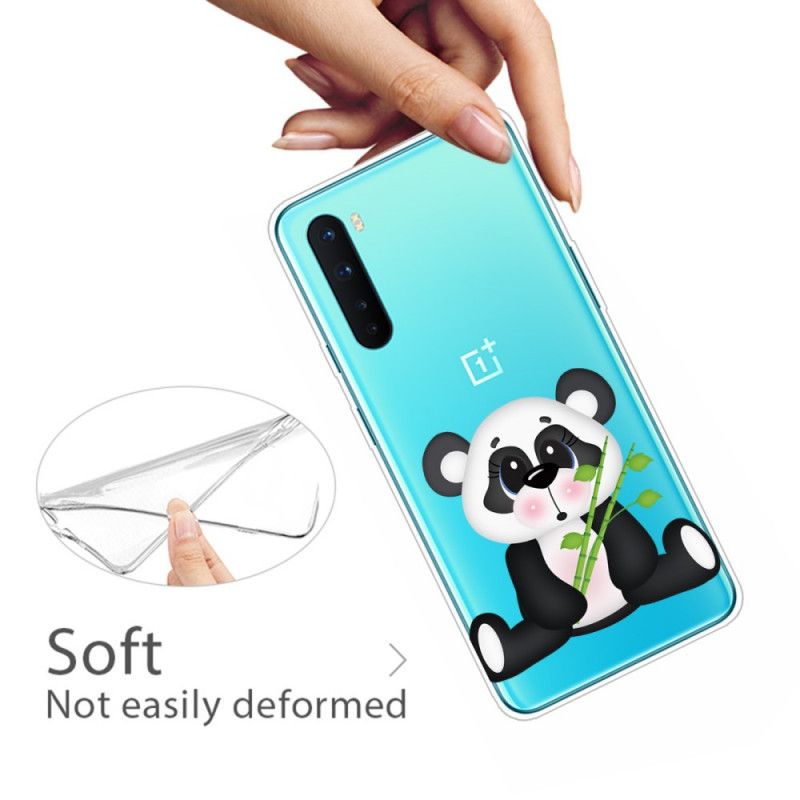 Hülle Für OnePlus Nord Transparenter Trauriger Panda