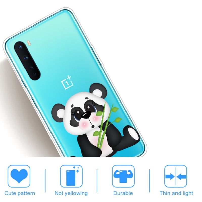 Hülle Für OnePlus Nord Transparenter Trauriger Panda