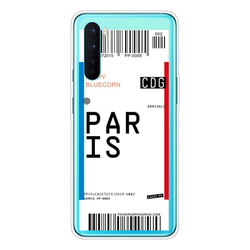 Hülle OnePlus Nord Bordkarte Nach Paris