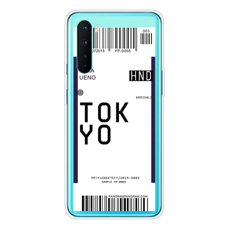 Hülle OnePlus Nord Dunkelblau Bordkarte Tokio