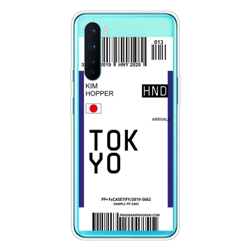 Hülle OnePlus Nord Dunkelblau Bordkarte Tokio