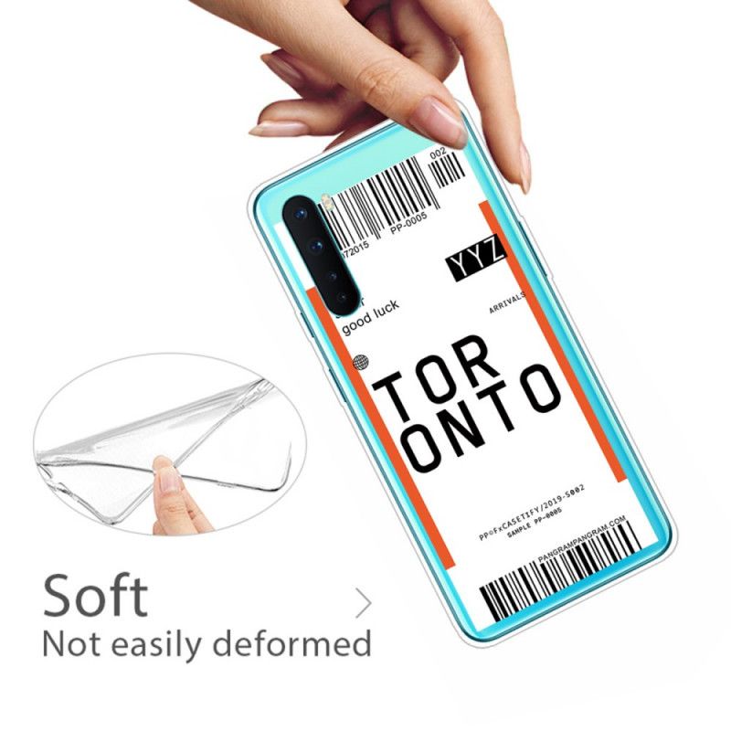 Hülle OnePlus Nord Handyhülle Bordkarte Nach Toronto