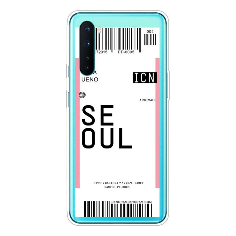 Hülle OnePlus Nord Magenta Bordkarte Nach Seoul