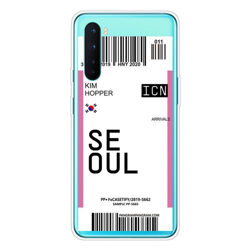 Hülle OnePlus Nord Magenta Bordkarte Nach Seoul