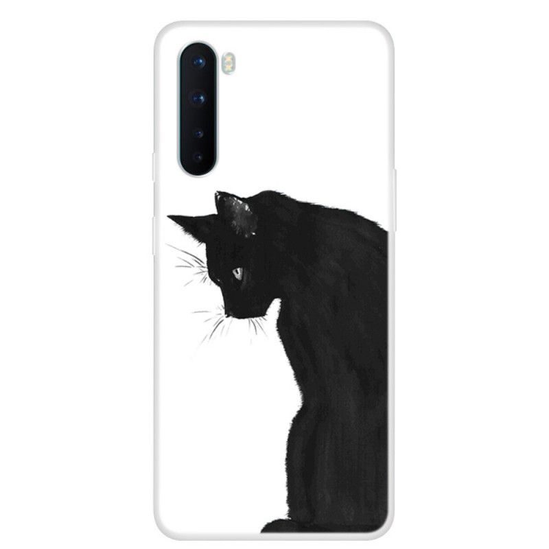 Hülle OnePlus Nord Nachdenkliche Schwarze Katze