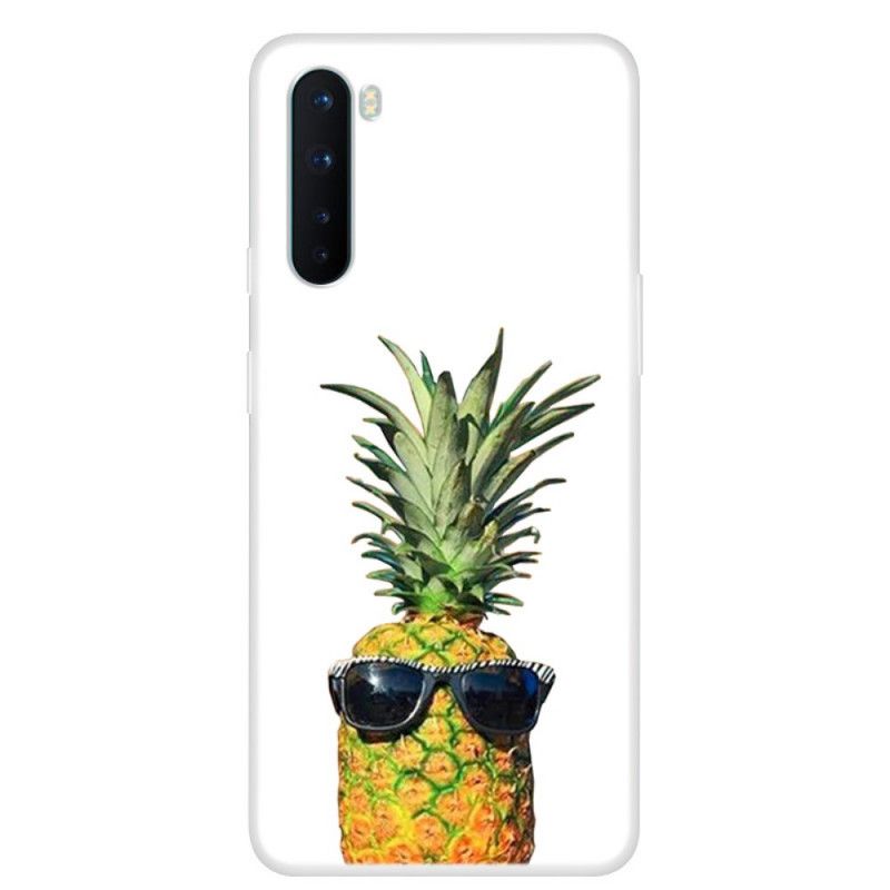 Hülle OnePlus Nord Transparente Ananas Mit Gläsern