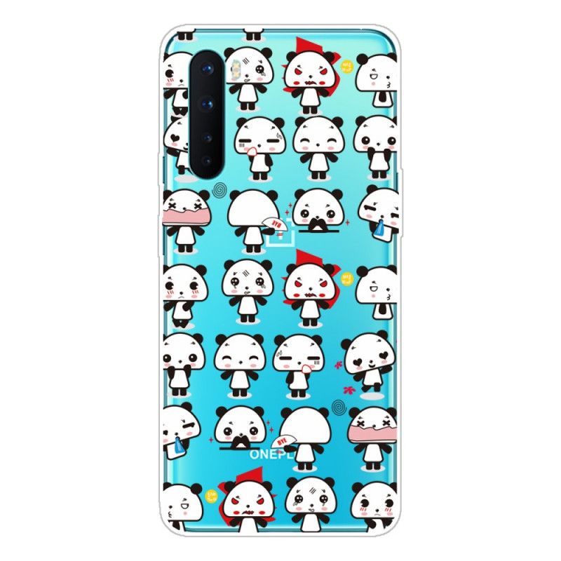 Hülle OnePlus Nord Transparente Lustige Pandas