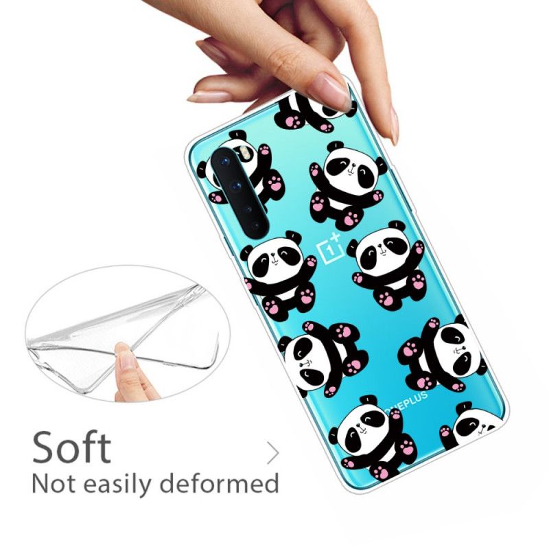 Hülle OnePlus Nord Transparente Pandas Haben Spaß