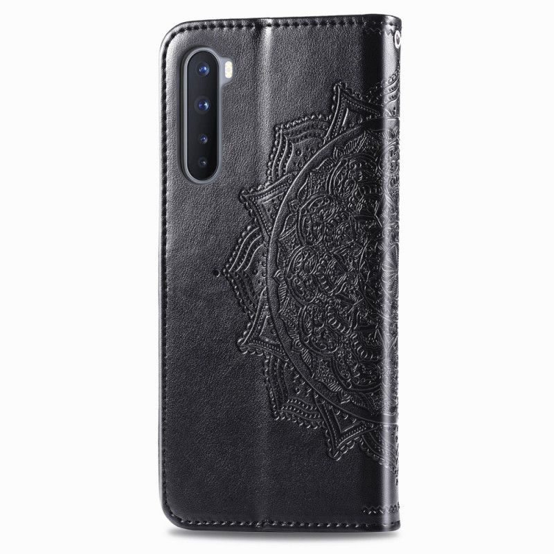 Lederhüllen OnePlus Nord Schwarz Mandala Mittleren Alters