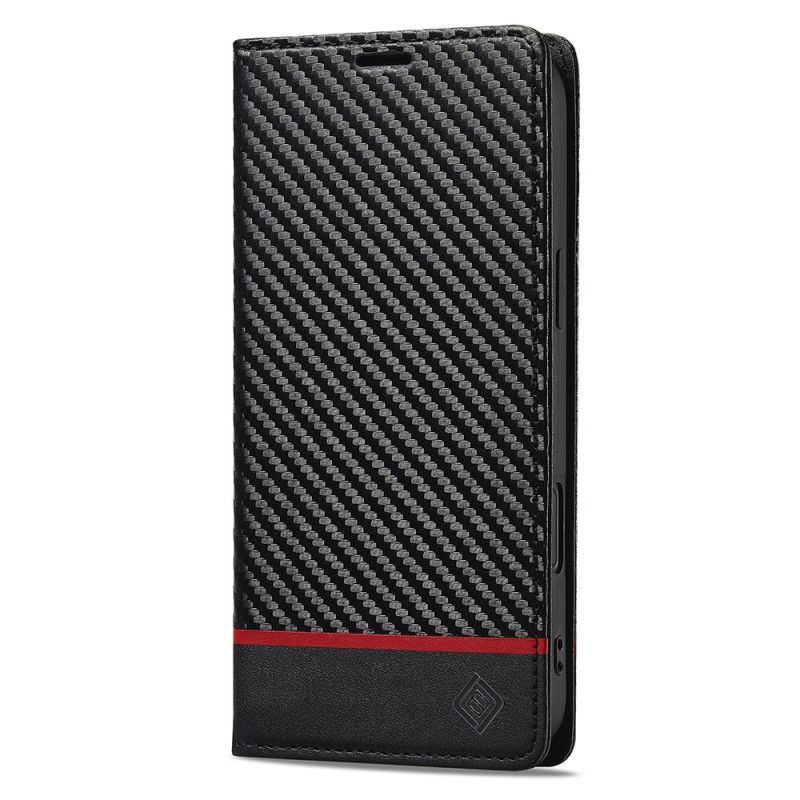Flip Case iPhone 17 Handyhülle Carbonfaser Lc.imeeke