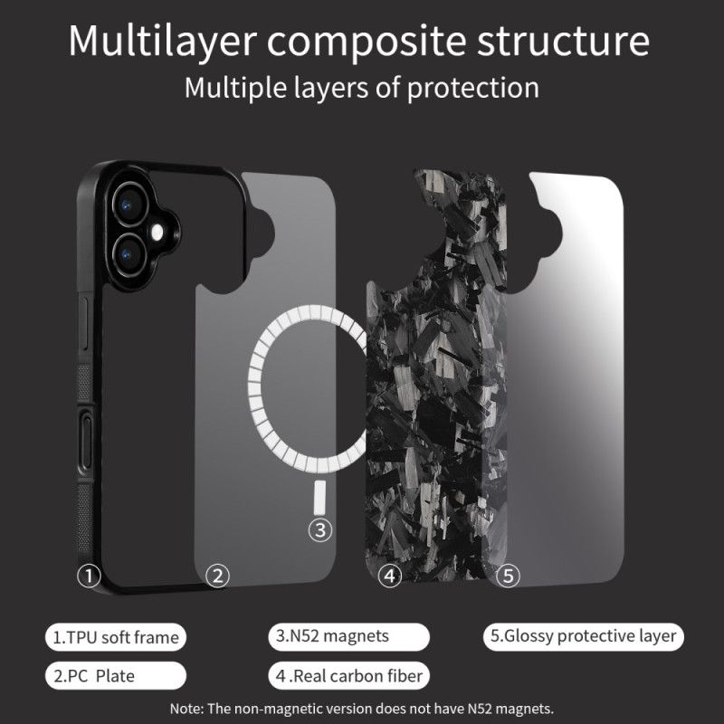 Hülle Für iPhone 17 Magsafe Aus Geschmiedeter Aramidfaser