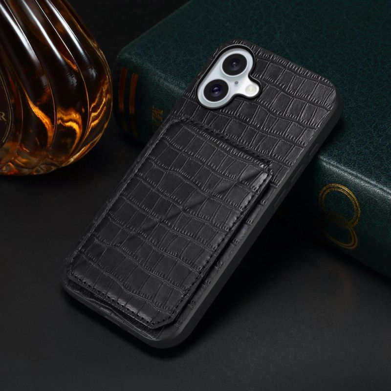 Hülle iPhone 17 Kartenetui In Krokodiloptik