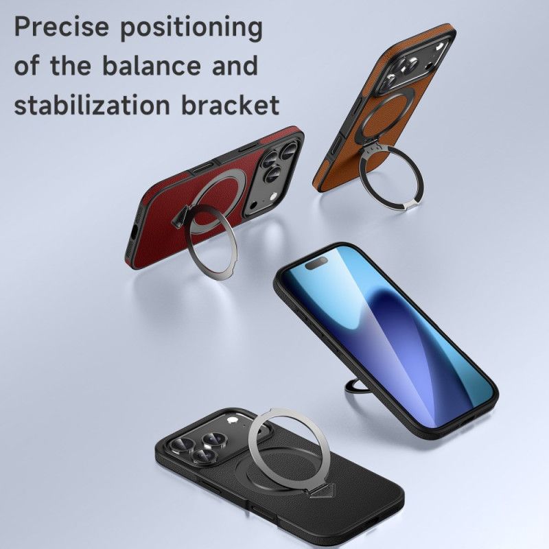 Hülle iPhone 17 Magsafe Kompatibel Mit Leder Und Ständer