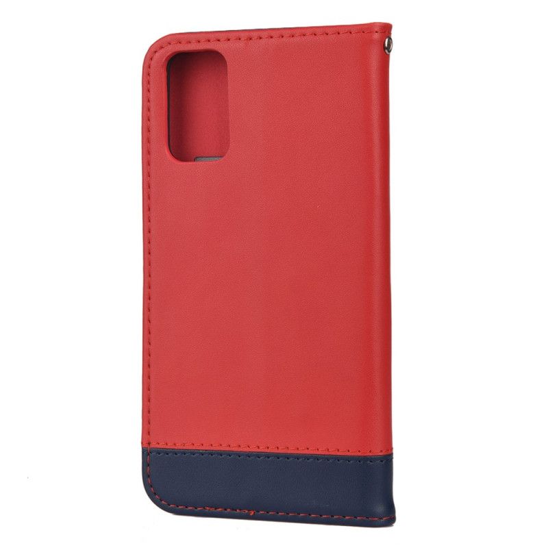 Flip Case Samsung Galaxy S20 Dunkelbraun Zweifarbige Spaltlederlinie