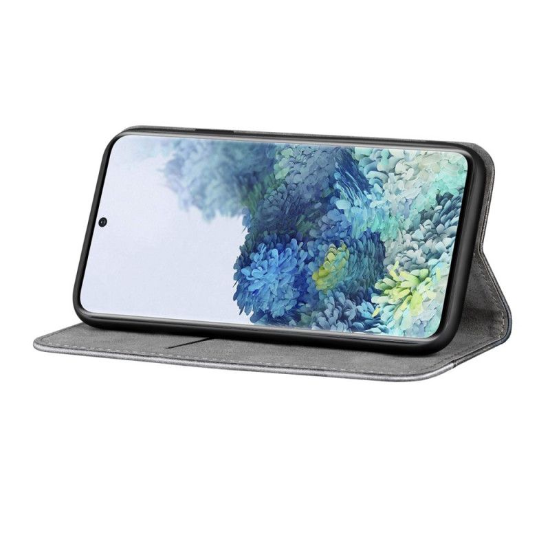 Flip Case Samsung Galaxy S20 Grau Zweifarbiger Ledereffekt