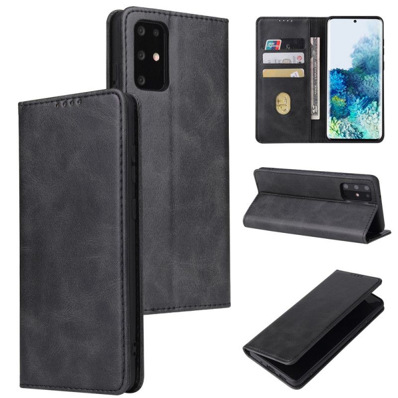 Flip Case Samsung Galaxy S20 Schwarz Business Style Plus Ledereffekt