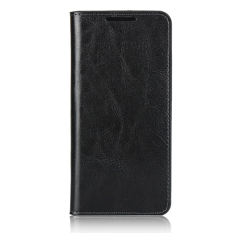 Flip Case Samsung Galaxy S20 Schwarz Echtes Leder