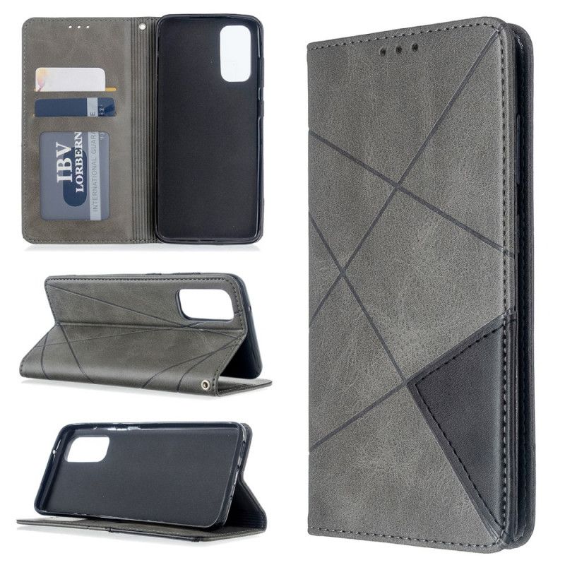 Flip Case Samsung Galaxy S20 Schwarz Handyhülle Künstlerstil