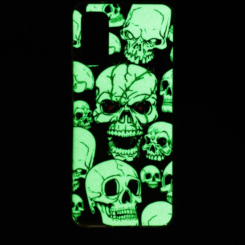 Hülle Für Samsung Galaxy S20 Aufmerksamkeit Fluoreszierende Schädel