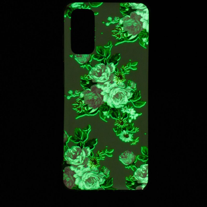 Hülle Für Samsung Galaxy S20 Fluoreszierende Freiheitsblumen