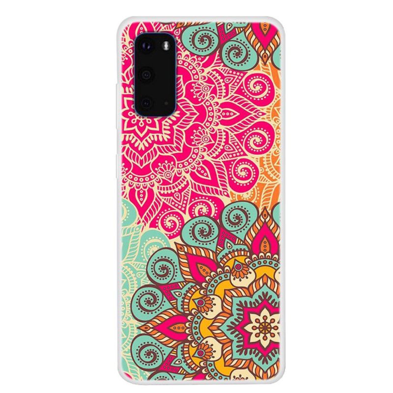 Hülle Für Samsung Galaxy S20 Magenta Mandala-Trend