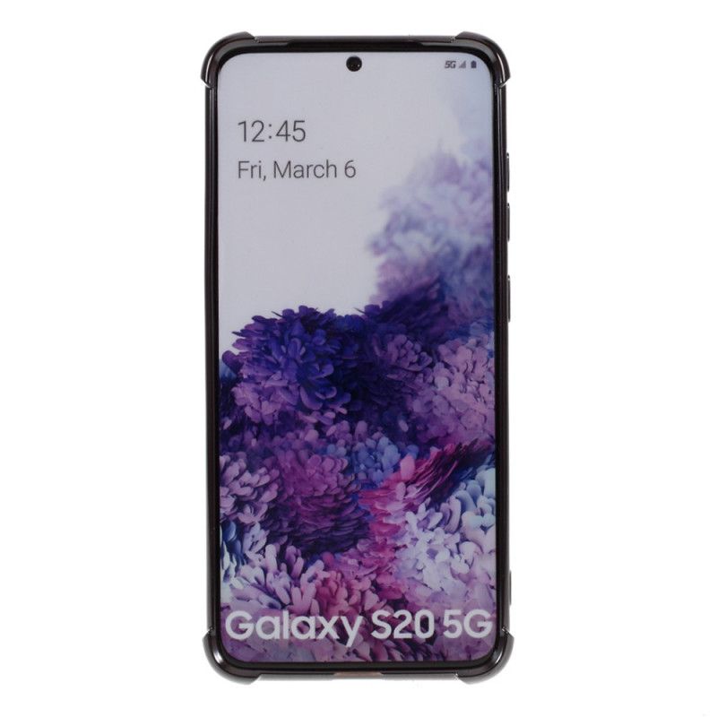 Hülle Für Samsung Galaxy S20 Schwarz Transparente. Goosperyfarbene Kanten