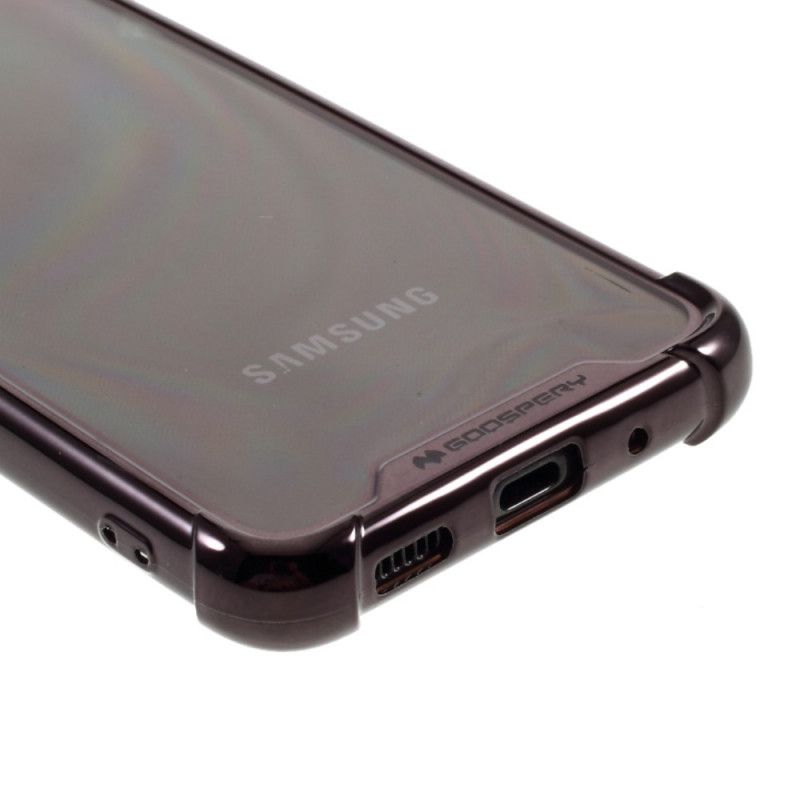 Hülle Für Samsung Galaxy S20 Schwarz Transparente. Goosperyfarbene Kanten