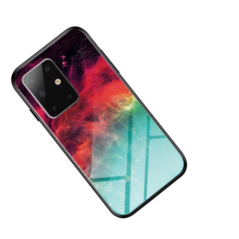 Hülle Samsung Galaxy S20 Cyan Premum-Farben Aus Gehärtetem Glas